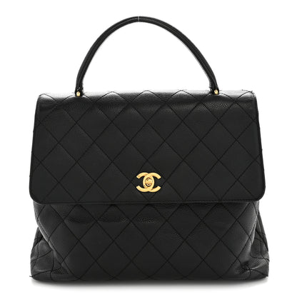 Chanel Caviar Quilted Jumbo Kelly Flap Black 1 of 17