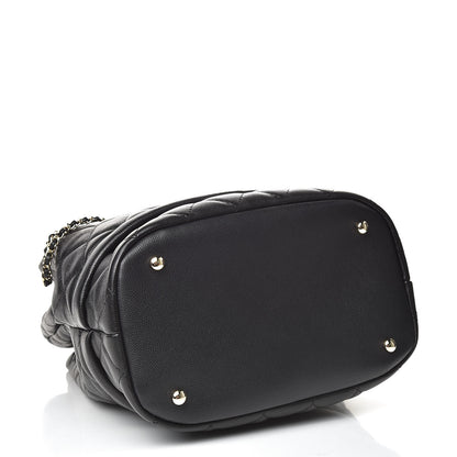 Chanel Caviar Quilted Large Rolled Up Bucket Drawstring Bag Black 4 of 11
