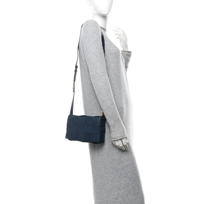 Bottega Veneta Grained Calfskin Maxi Intrecciato Cassette Crossbody Bag Deep Blue 2 of 11