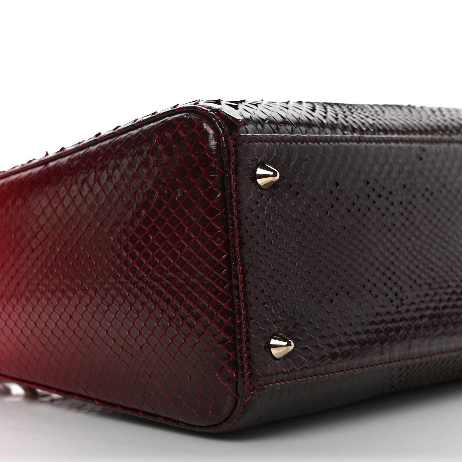 Christian Dior Snakeskin Medium Lady Dior Red 7 of 8