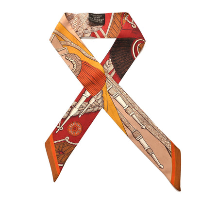 Hermes Silk Zouaves Et Dragons Twilly Acajou 1 of 6