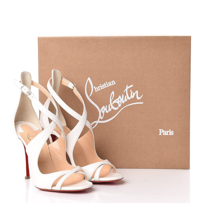 Christian Louboutin Shiny Nappa Malefissima 100 Sandals 37.5 Latte 12 of 12