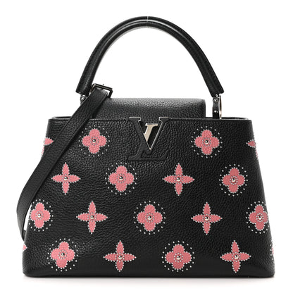 Louis Vuitton Taurillon Flowers Capucines PM Black 1 of 9