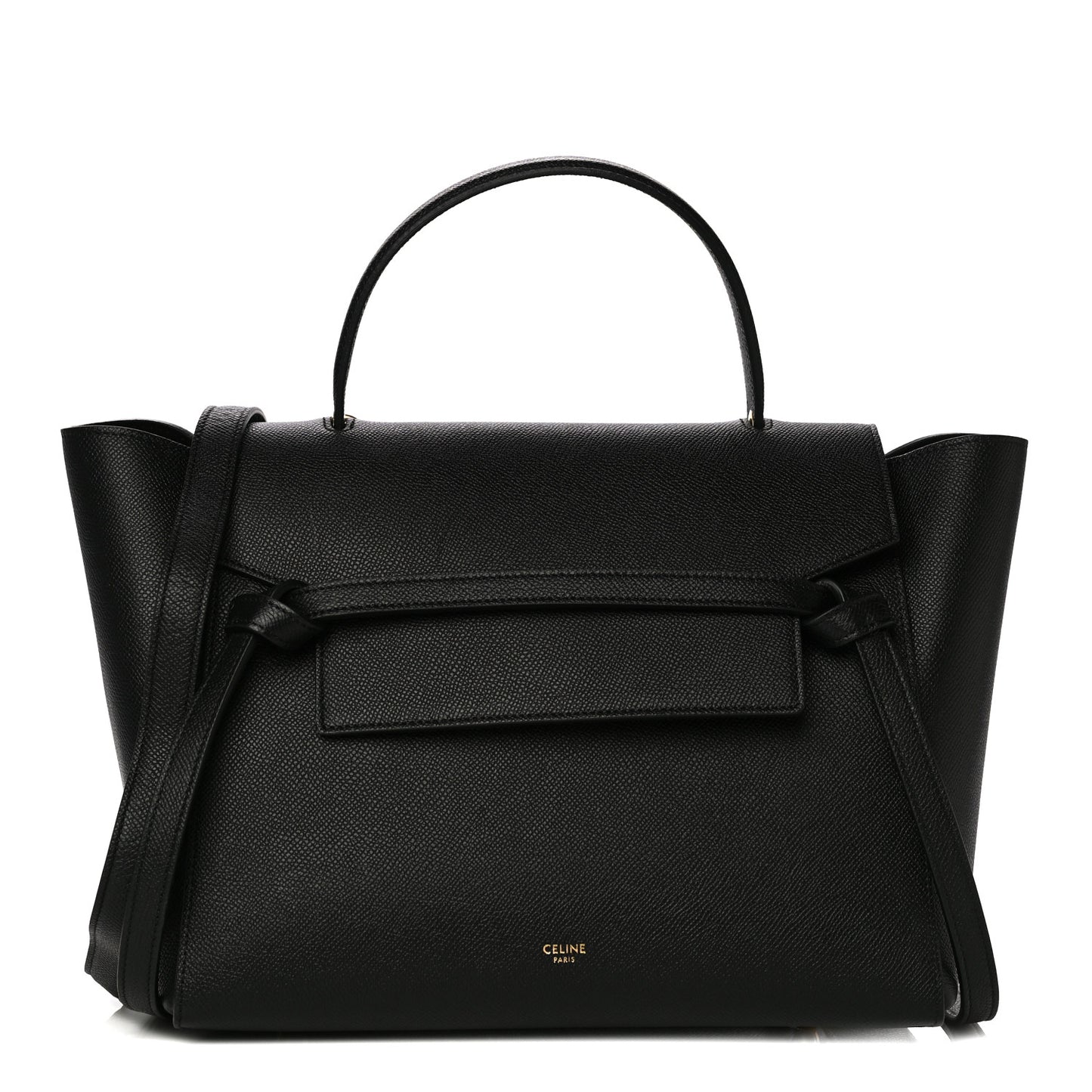 Grained Calfskin Mini Belt Bag Black