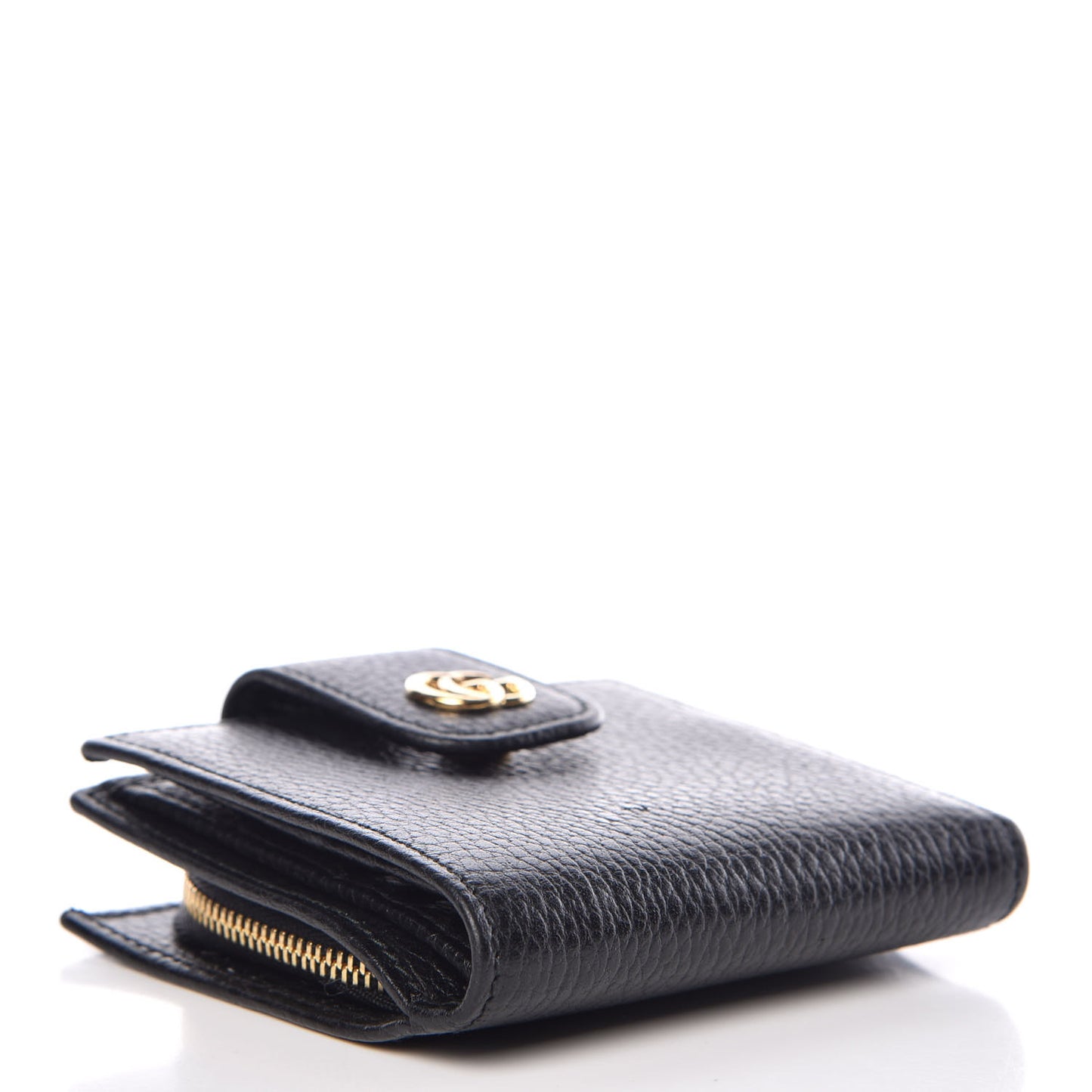 Dollar Calfskin GG Marmont French Wallet Black