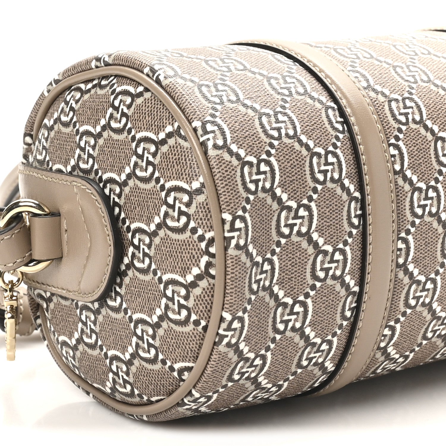 Gucci GG Shadow Monogram Ophidia Top Handle Bowler Bag Taupe 9 of 10