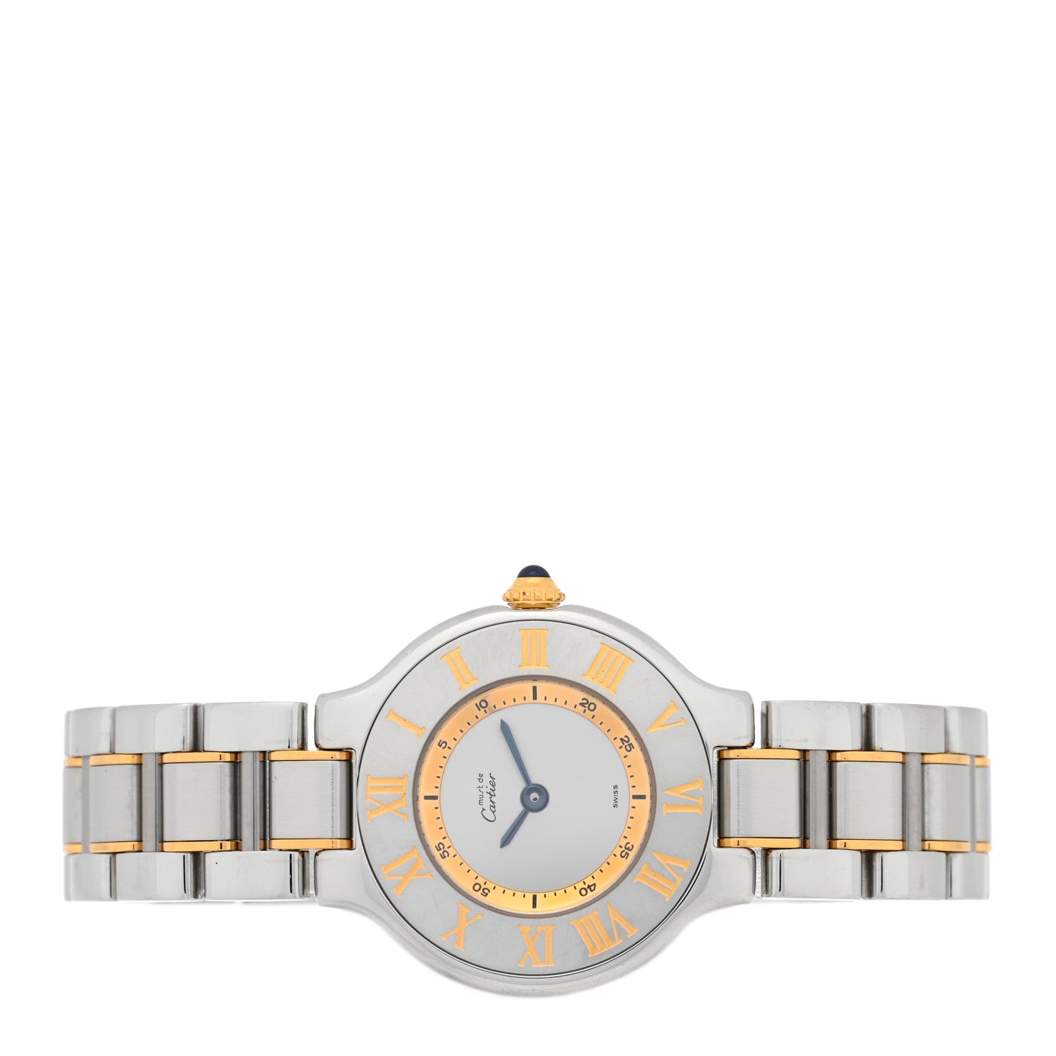 Cartier Stainless Steel 18K Yellow Gold 28mm Must de 21 Quartz
