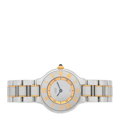 Cartier Stainless Steel 18K Yellow Gold 28mm Must de 21 Quartz Watch 2 of 4