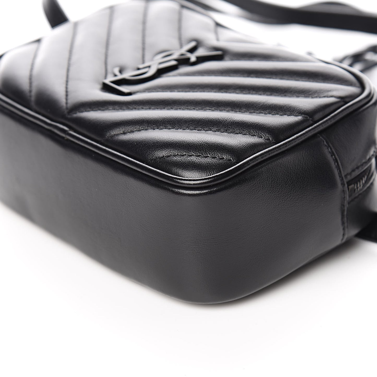 Calfskin Matelasse Monogram Lou Belt Bag Black