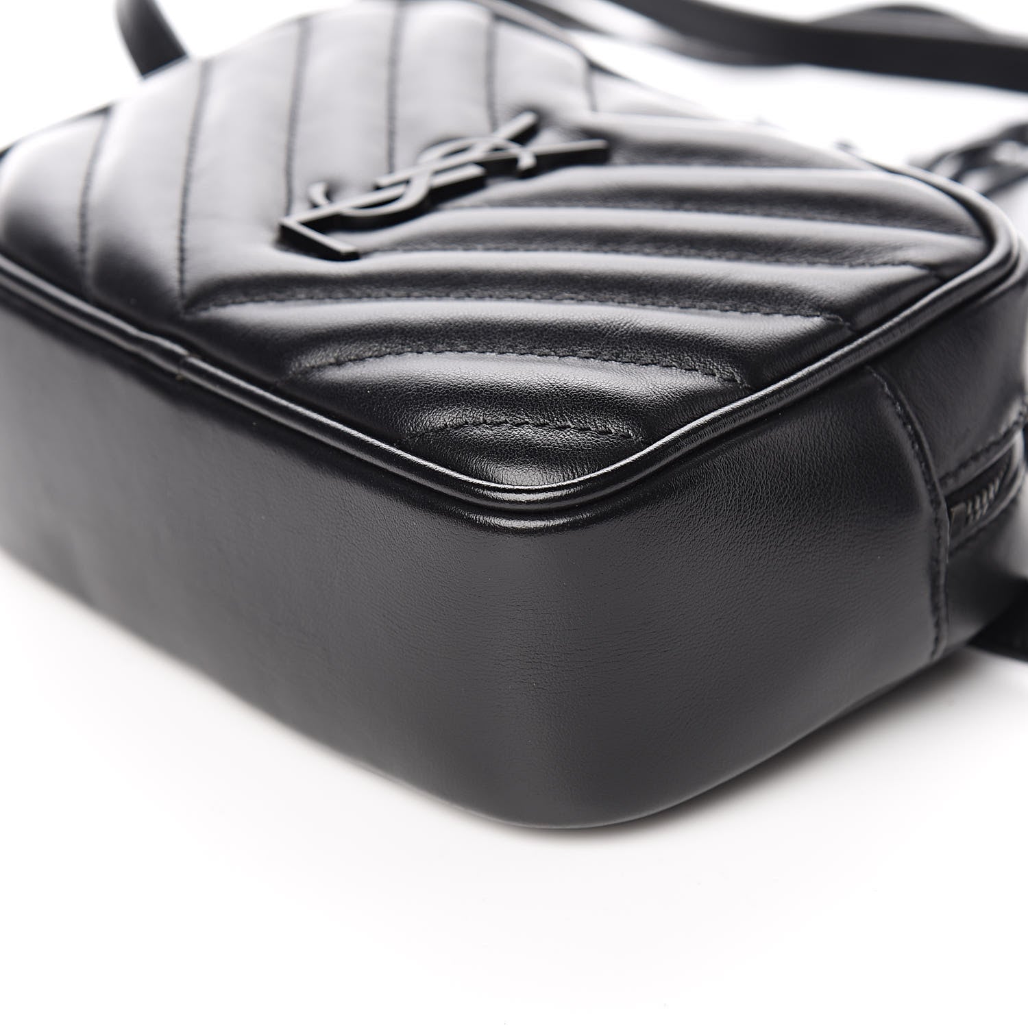 Saint Laurent Calfskin Matelasse Monogram Lou Belt Bag Black 9 of 10