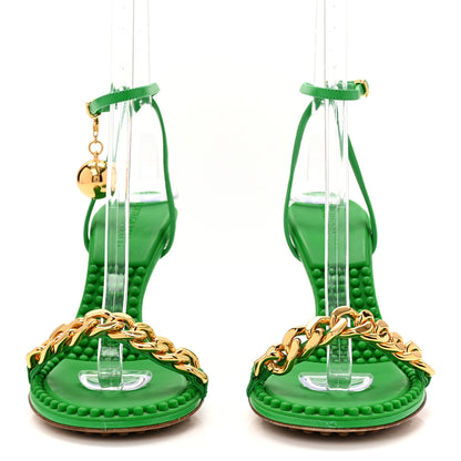 Bottega Veneta Lambskin Dot 90mm Sandals 39 Grass 3 of 18