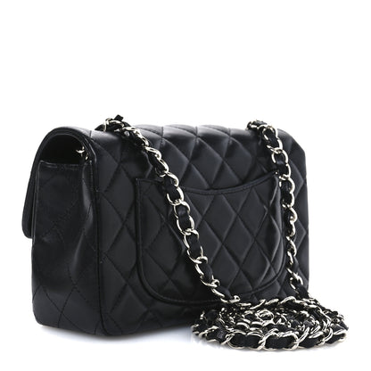Chanel Lambskin Quilted Mini Rectangular Flap Black 3 of 11