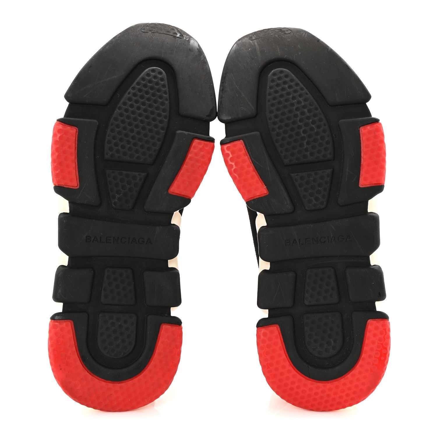 Balenciaga Neoprene Knit Womens Speed Sneakers 38 Black White Red 6 of 9