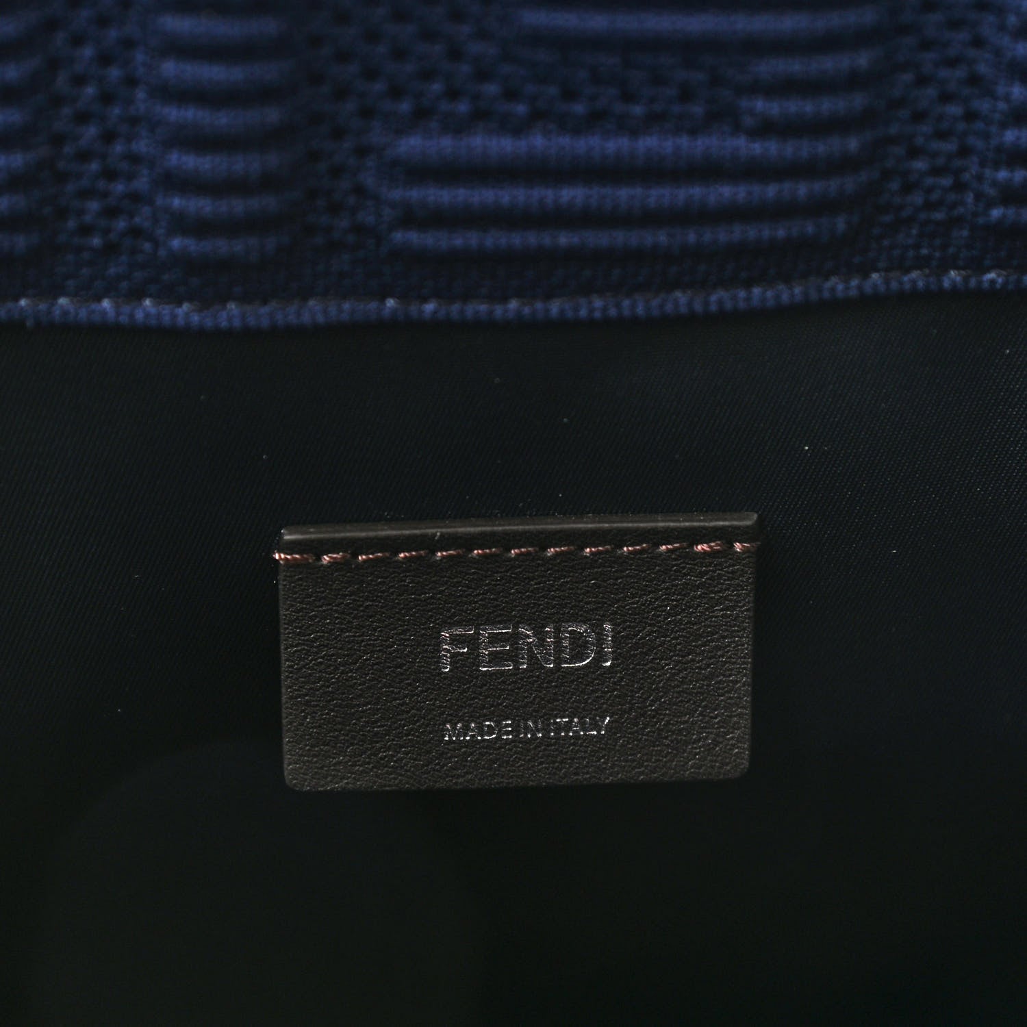 Fendi Technical Fabric Plexiglass FF Medium Fendi Sunshine Shopper Tote Marino 6 of 9