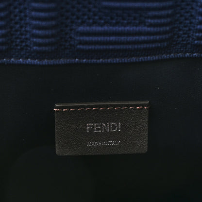Fendi Technical Fabric Plexiglass FF Medium Fendi Sunshine Shopper Tote Marino 6 of 9