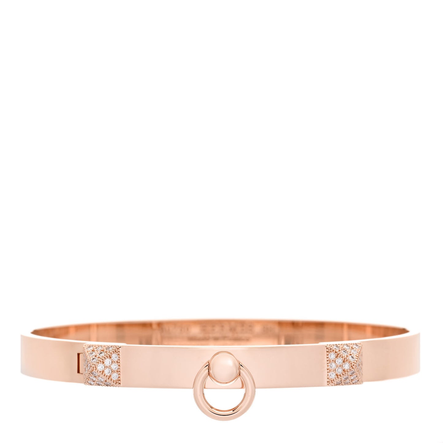 18K Rose Gold Diamond PM Collier De Chien Bracelet SH
