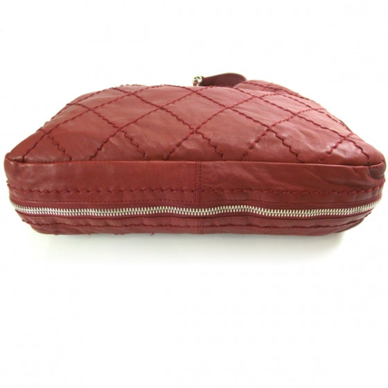 Chanel Lambskin Expandable Tote Red 4 of 13