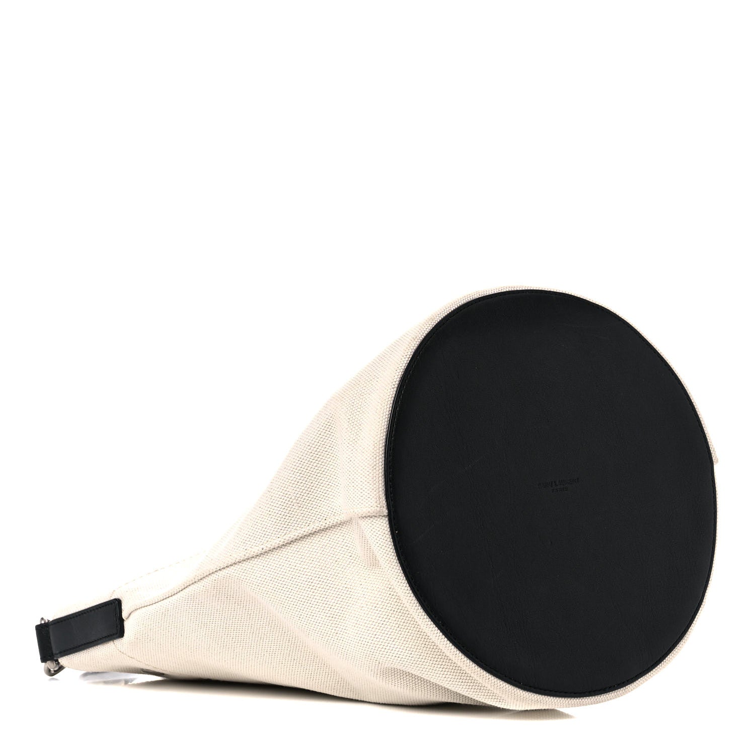 Saint Laurent Linen Calfskin Rive Gauche Bucket Bag Greggio Natural 5 of 13