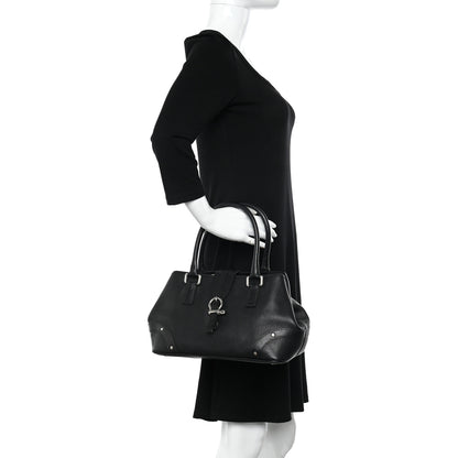 Burberry Calfskin Studded Buckle Tote Black 2 of 10