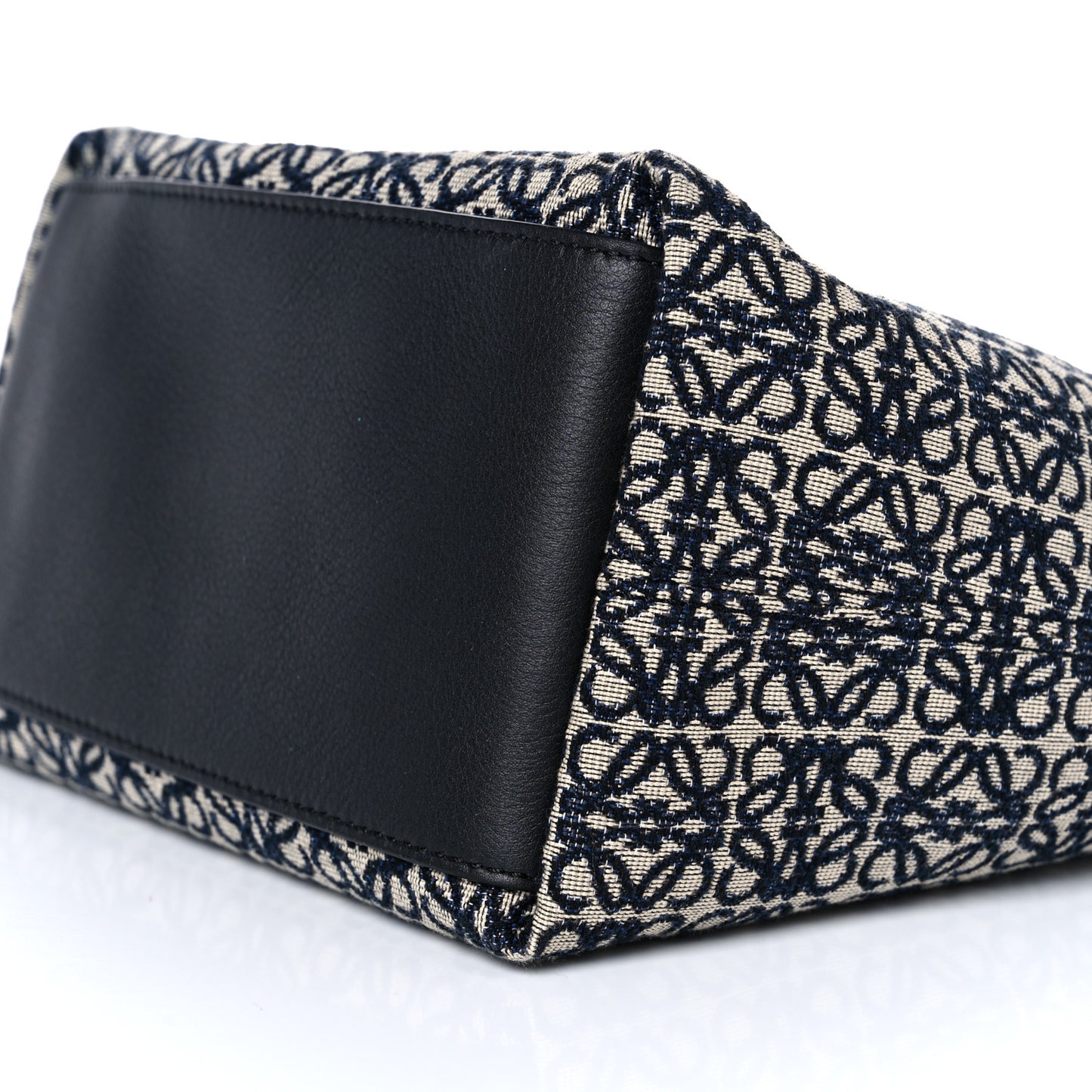 Jacquard Anagram Calfskin Small Cubi Bag Navy Black
