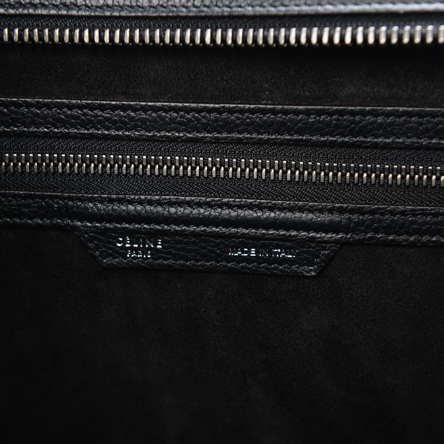 Celine Drummed Calfskin Mini Luggage Black 7 of 8