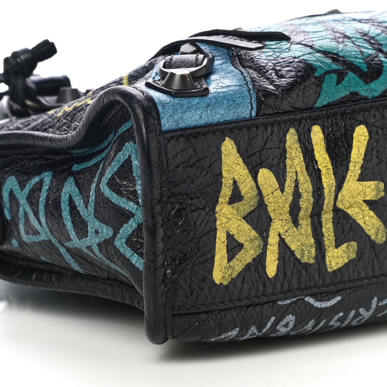 Balenciaga Agneau Arena Graffiti All Over Classic Hardware Mini City Black Multicolor 9 of 14