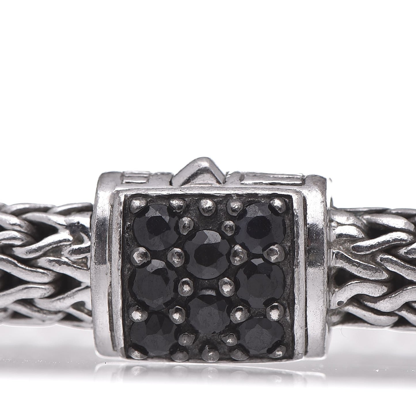Sterling Silver Black Sapphire 5mm Classic Chain Bracelet