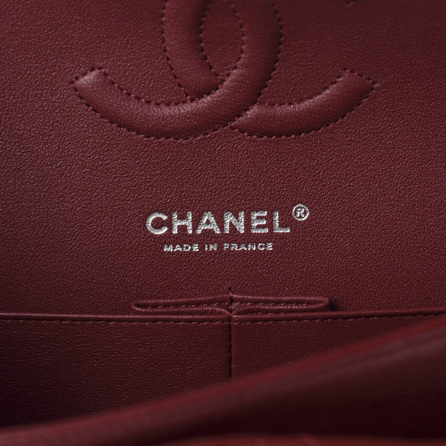Chanel Caviar Quilted Medium Double Flap Dark Red 8 of 11