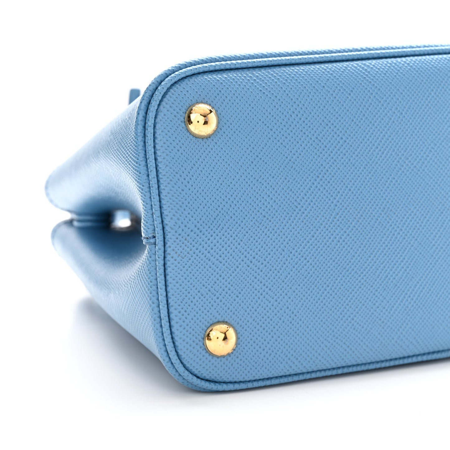 Saffiano Cuir Mini Double Bag Cobalto