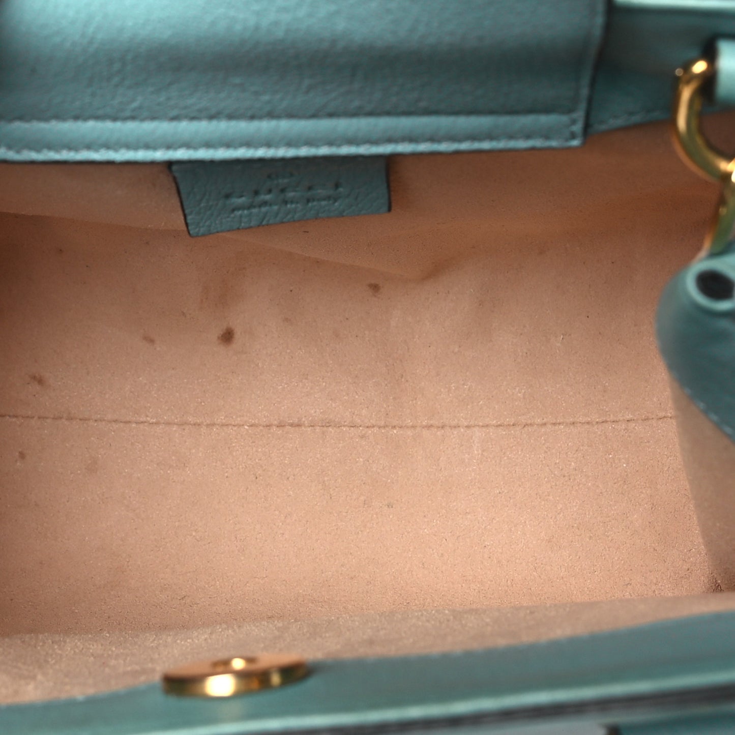 Wonka Grain Calfskin Mini Diana Tote Bag Dusty Azure Orange Fluo