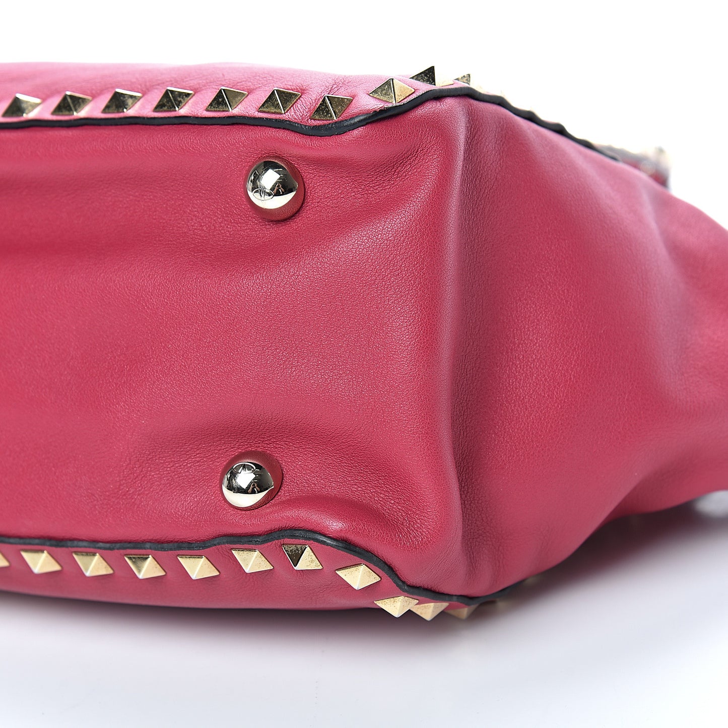 Vitello Small Rockstud Tote Cyclamin