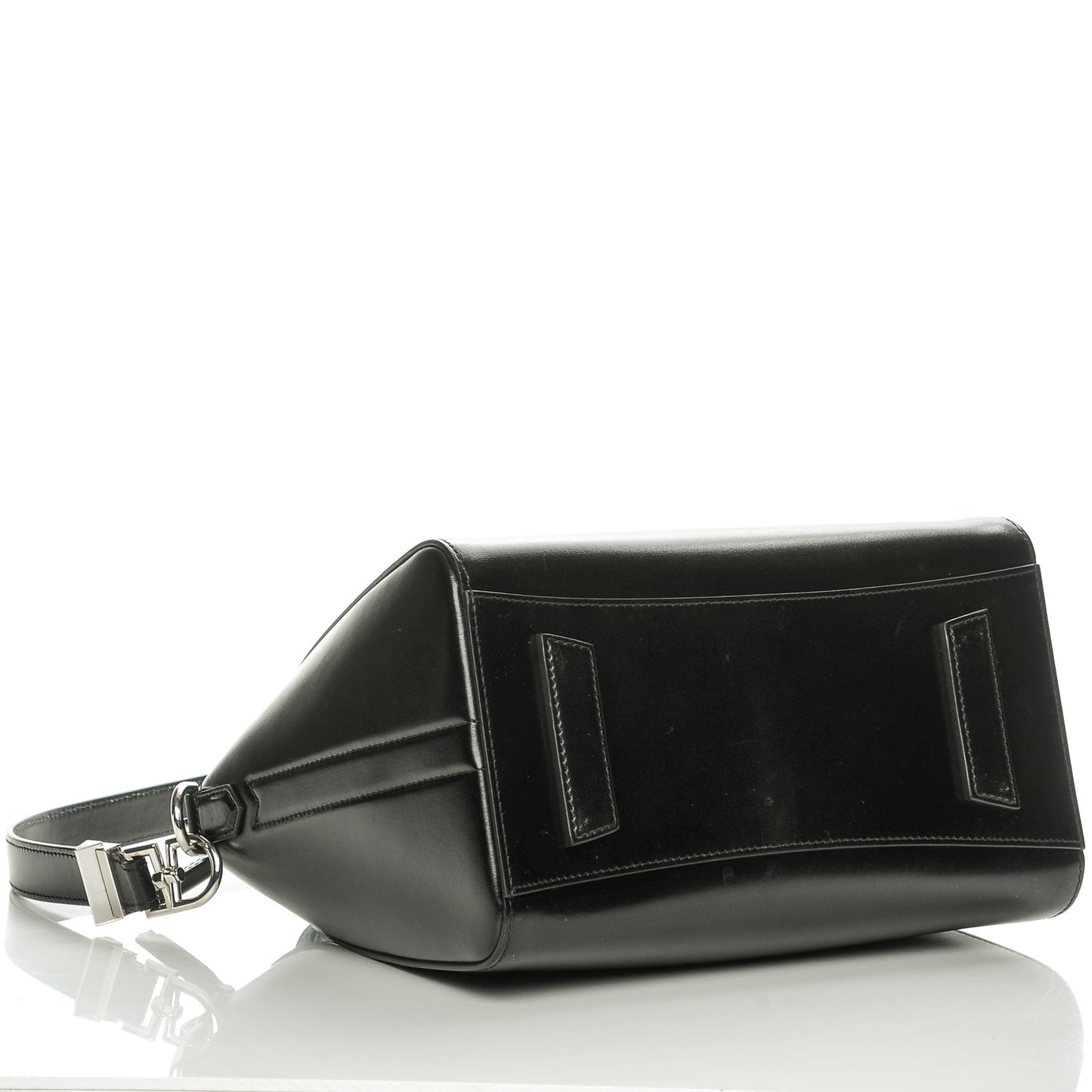 Shiny Lord Calfskin Small Antigona Black