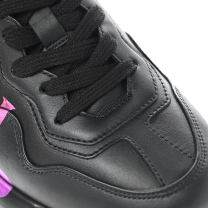 Gucci Calfskin Iridescent Logo Womens Rhyton Sneakers 36.5 Black 8 of 10