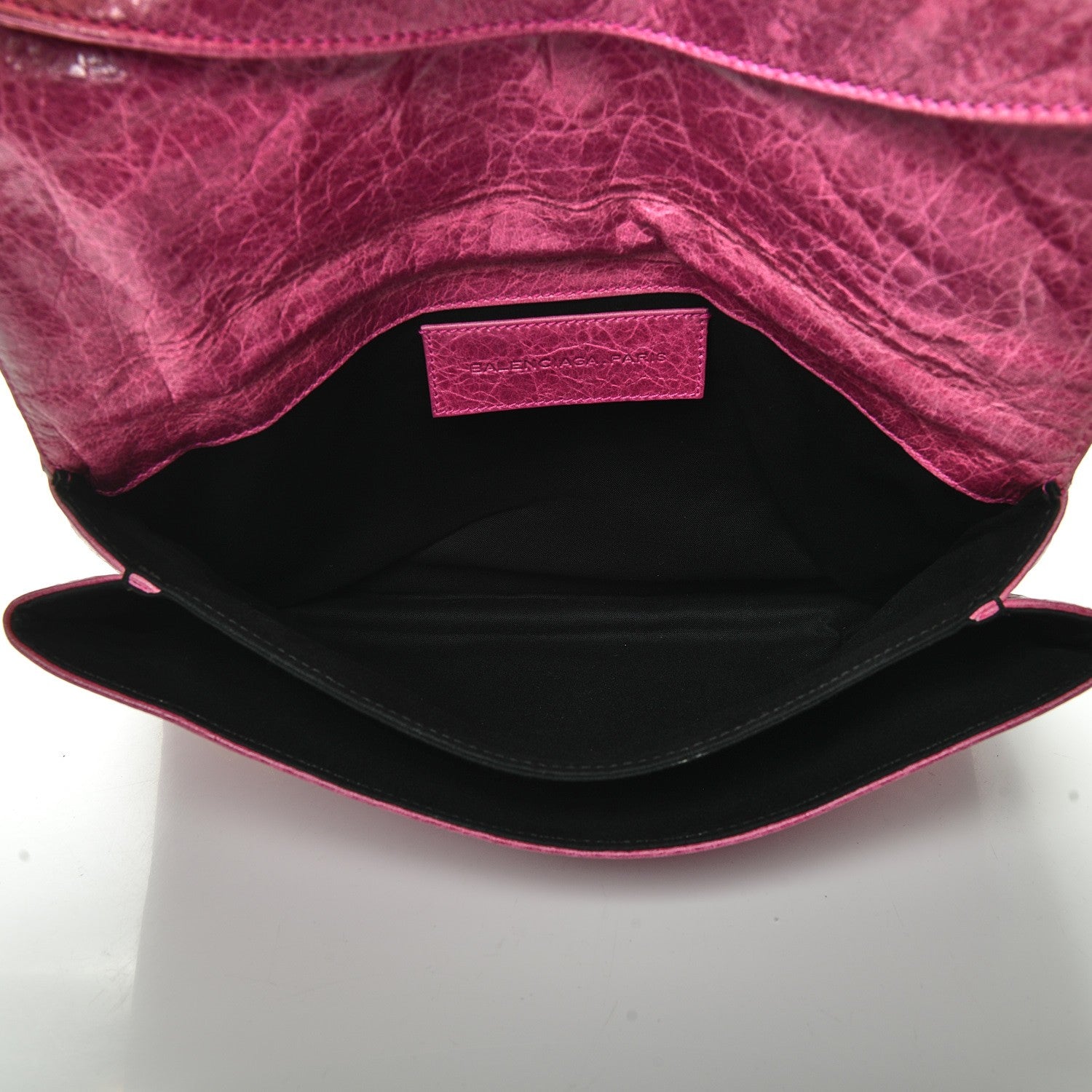 Balenciaga Agneau Giant 21 Gold Hardware Envelope Clutch Magenta 5 of 11
