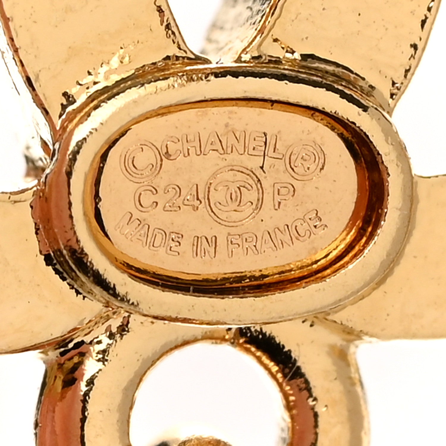 Chanel Crystal Pearl Quilted CC Chain Drop Earrings Gold 3 of 5