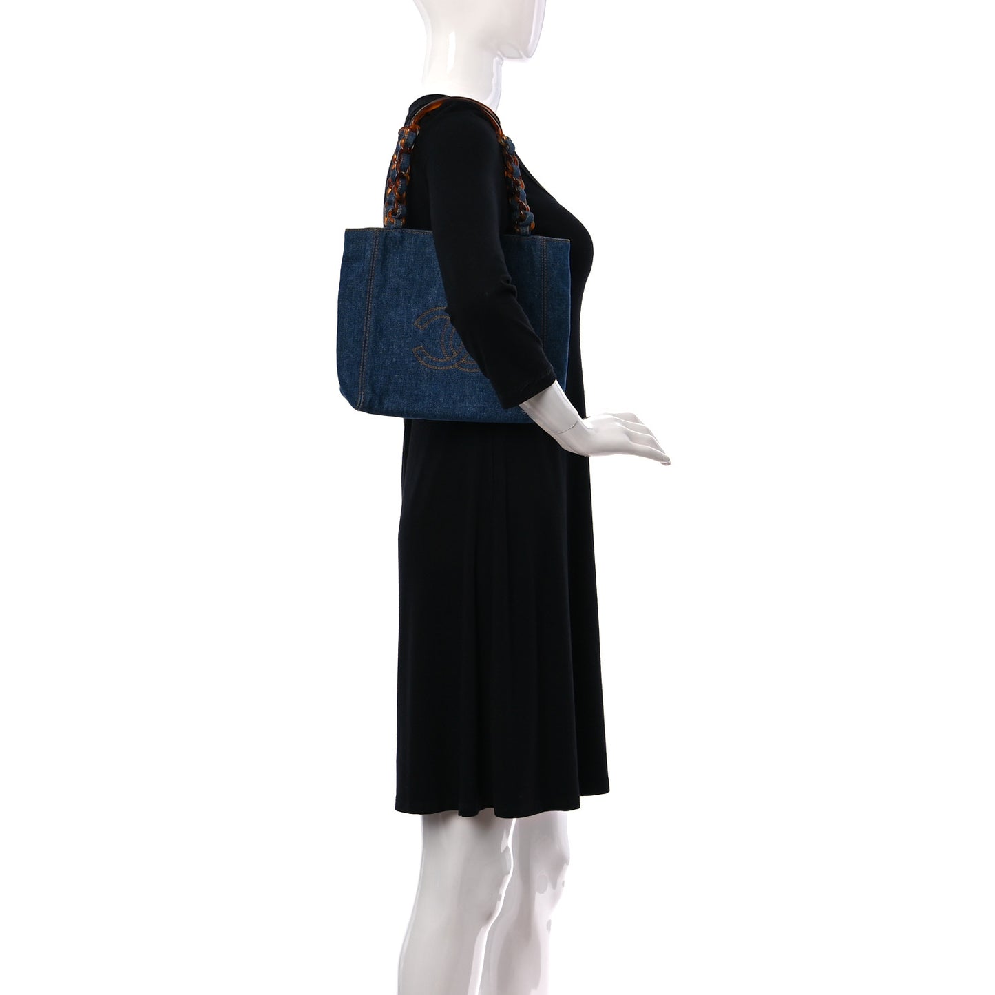 Denim Tortoise Timeless CC Tote Blue