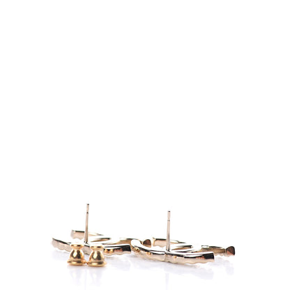 Chanel Baguette Crystal High Society CC Earrings Gold 3 of 3