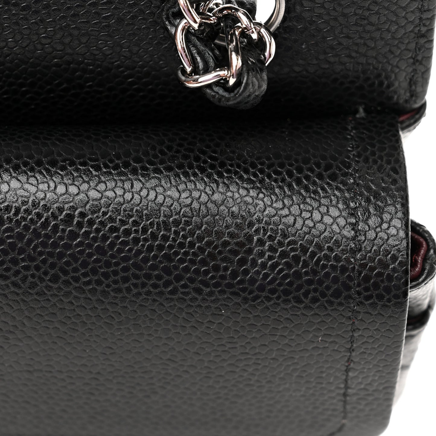 Caviar Quilted Small Double Flap Black