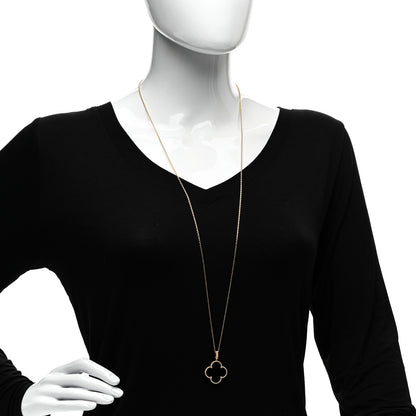 Van Cleef & Arpels 18K Yellow Gold Black Onyx Magic Alhambra Pendant Necklace 2 of 6