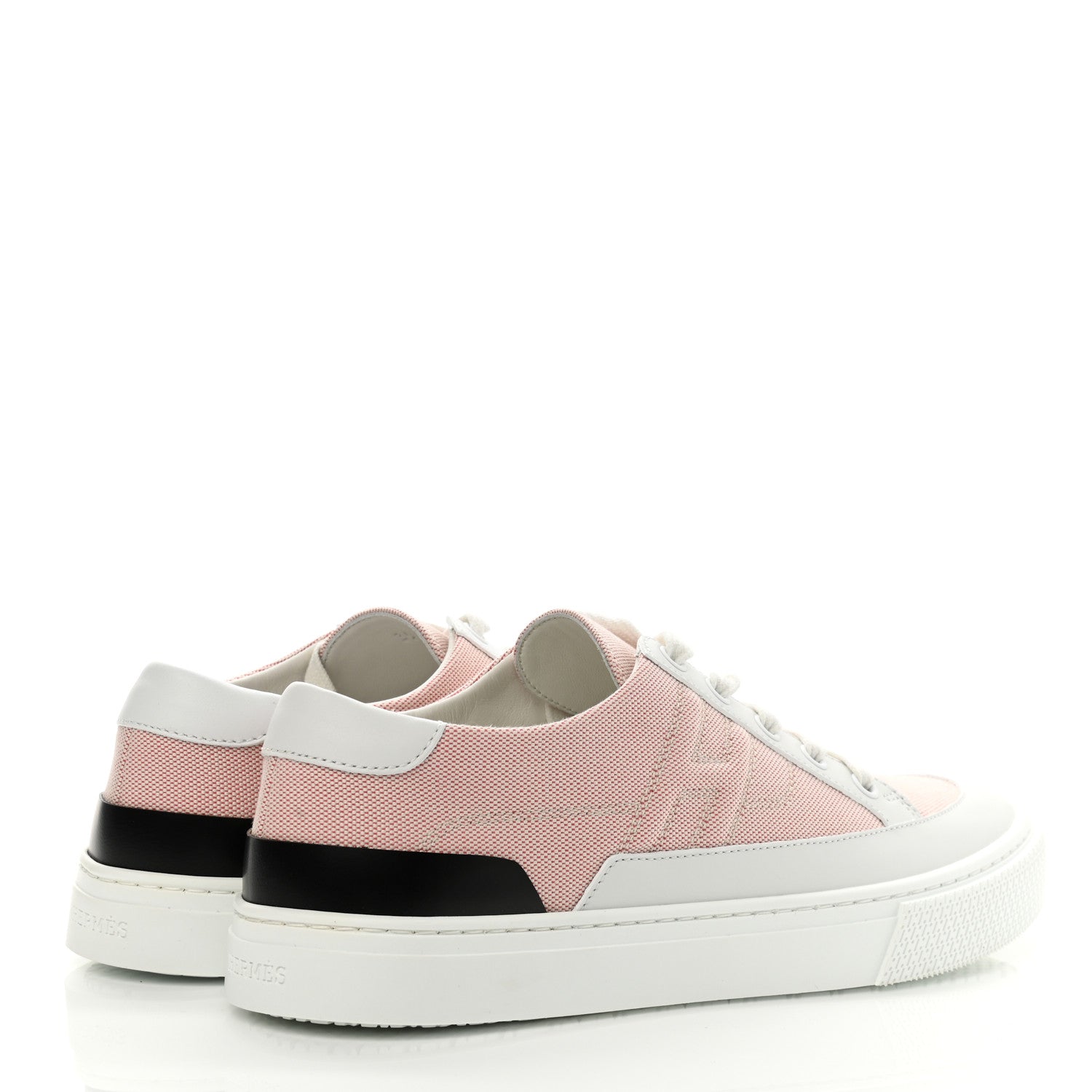 Hermes Canvas Calfskin Deep Sneakers 39 Framboise White 4 of 9