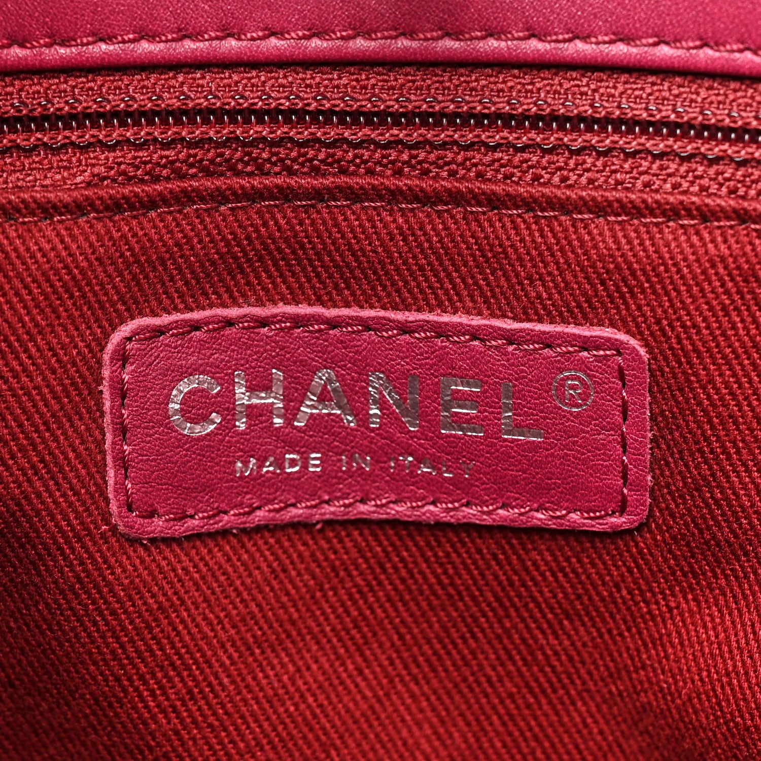 Chanel Calfskin Quilted Large Shopping In Chains Tote Dark Pink 6 of 13