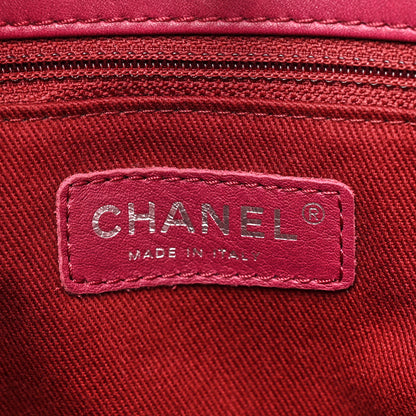 Chanel Calfskin Quilted Large Shopping In Chains Tote Dark Pink 6 of 13