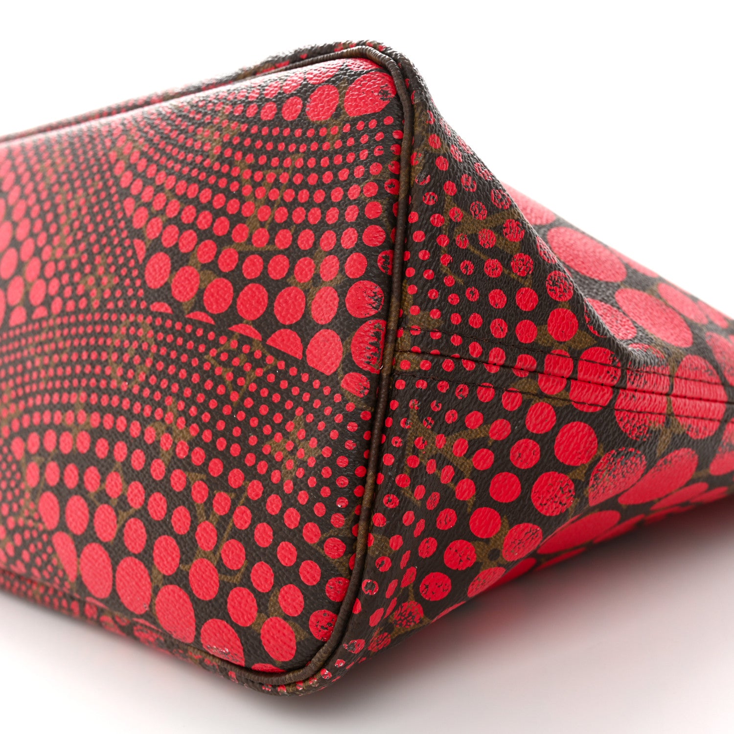 Louis Vuitton Monogram Kusama Waves Neverfull MM Red 9 of 13