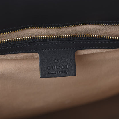 Gucci Suede Patent Web Ophidia Vertical Tote Nocciola Black 5 of 9