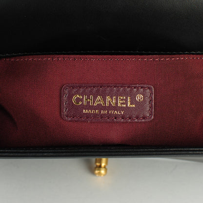 Chanel Caviar Suede Calfskin Chevron Medium Boy Flap Black 6 of 7