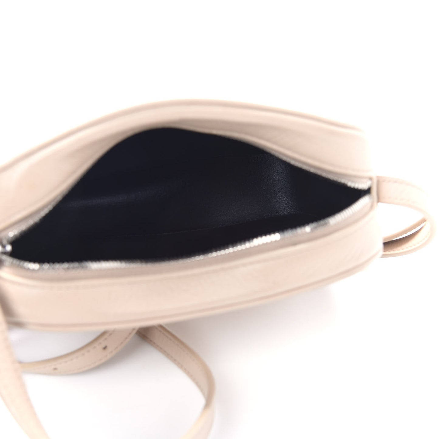 Calfskin Logo XS Everyday Camera Bag Light Beige Black