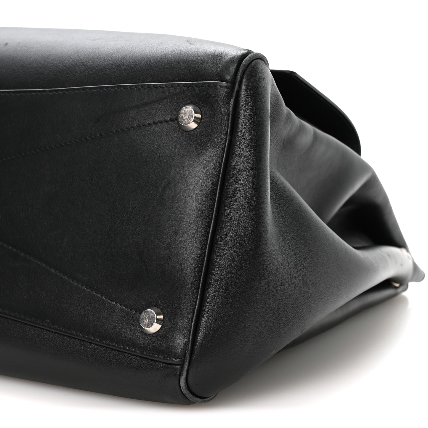 Smooth Calfskin Large Bel Air Carry All Bag Black