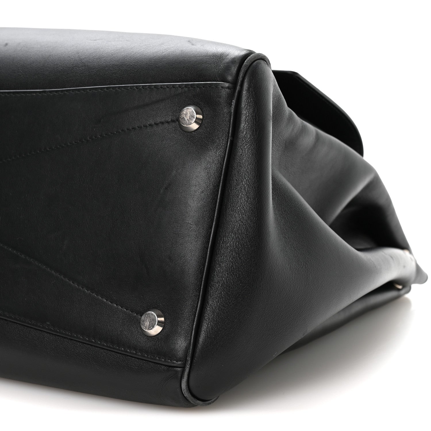 Balenciaga Smooth Calfskin Large Bel Air Carry All Bag Black 10 of 10