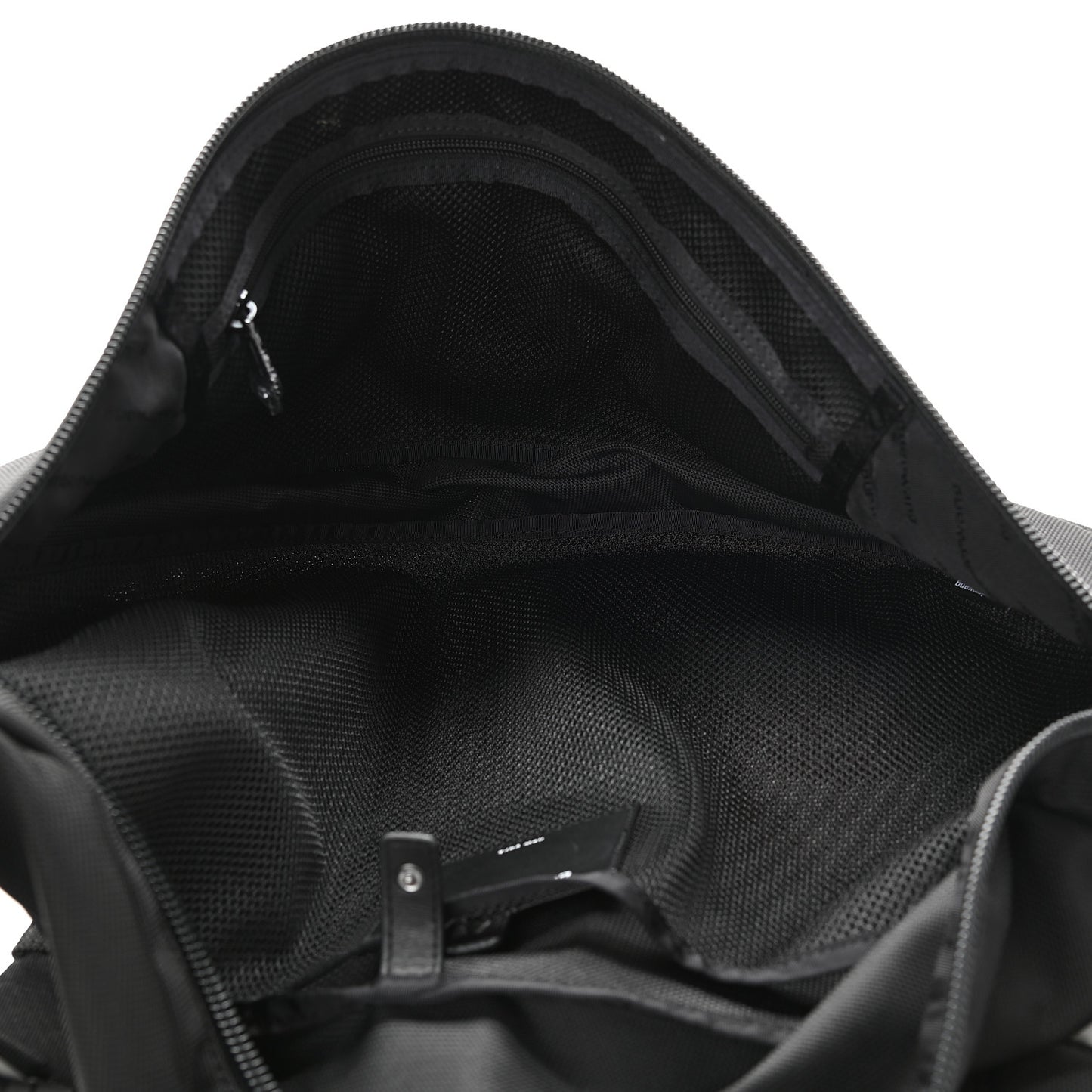 Nylon Logo Printed Attica Gym Shoulder Bag Black