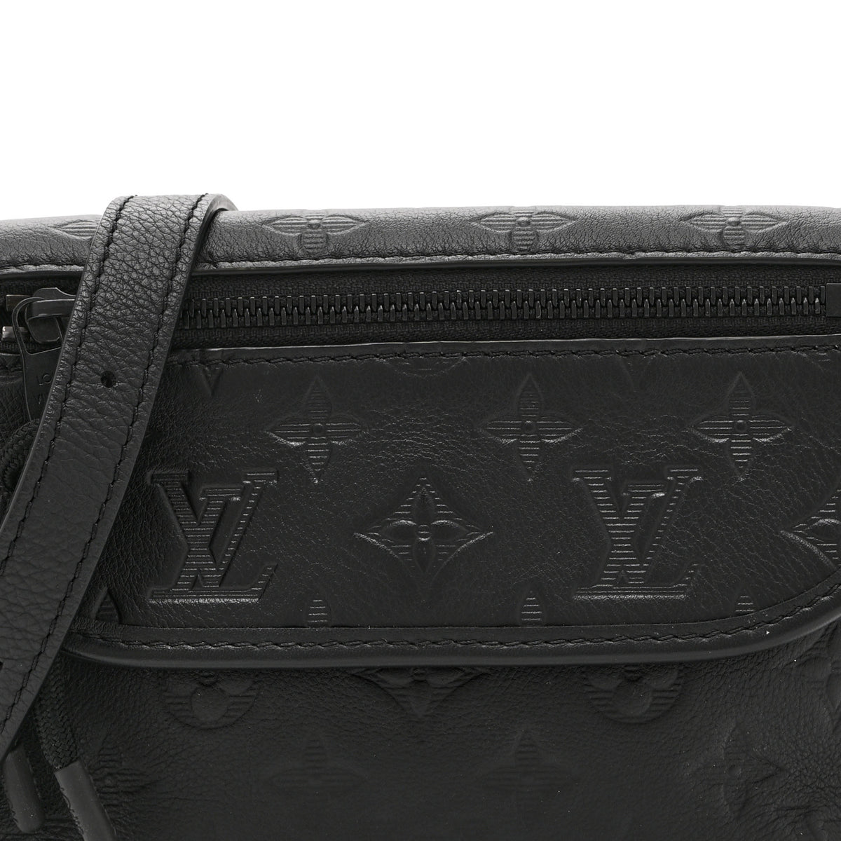 Calfskin Monogram Shadow Pulse Wearable Wallet Black